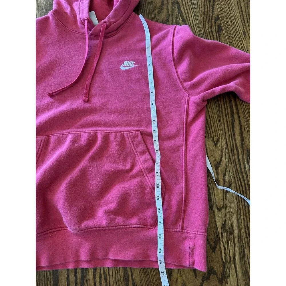 Nike‎ Sportswear Club Fleece Pullover Hoodie Bright Pink Women's Size Small Gym